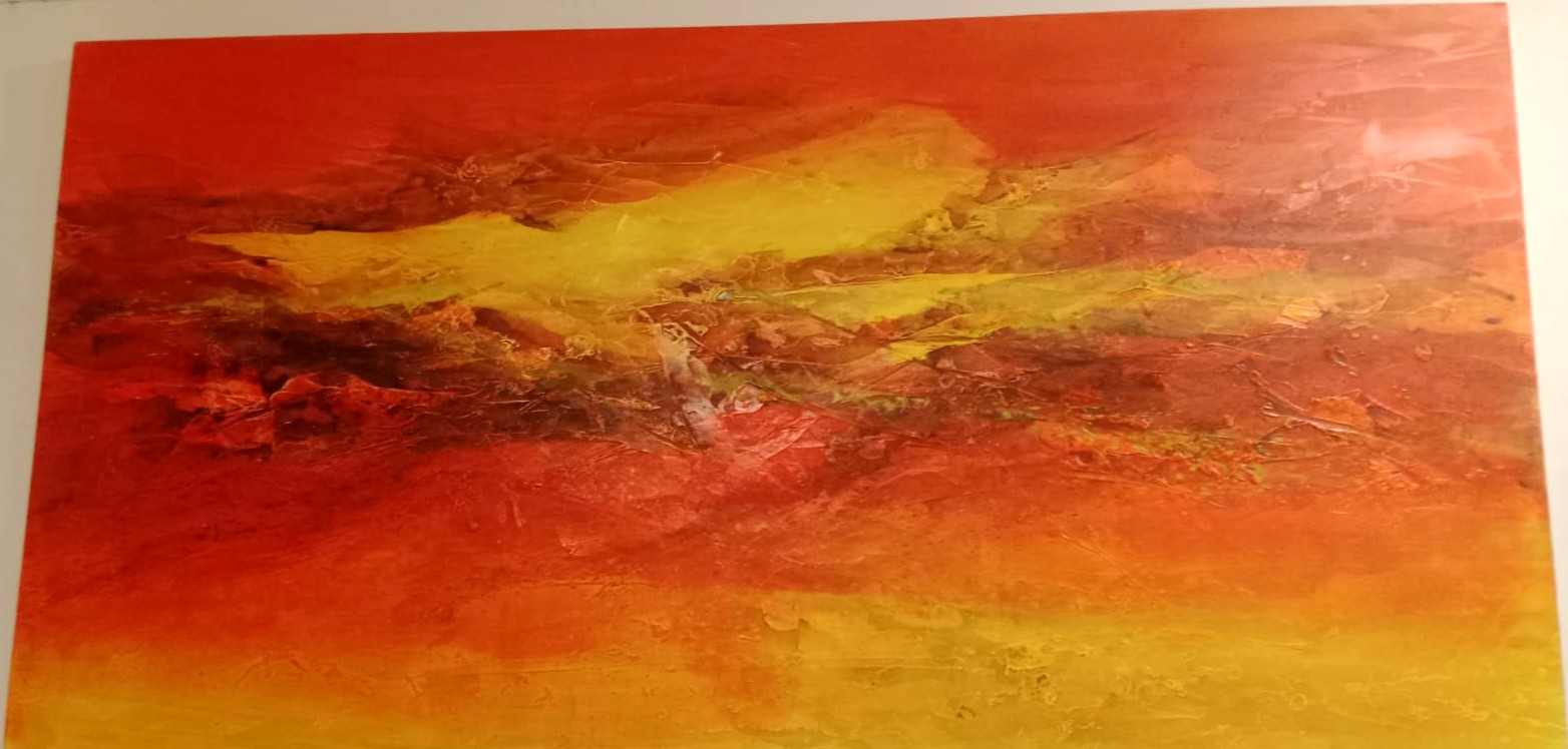 Fire Horizon - Impasto on canvas
