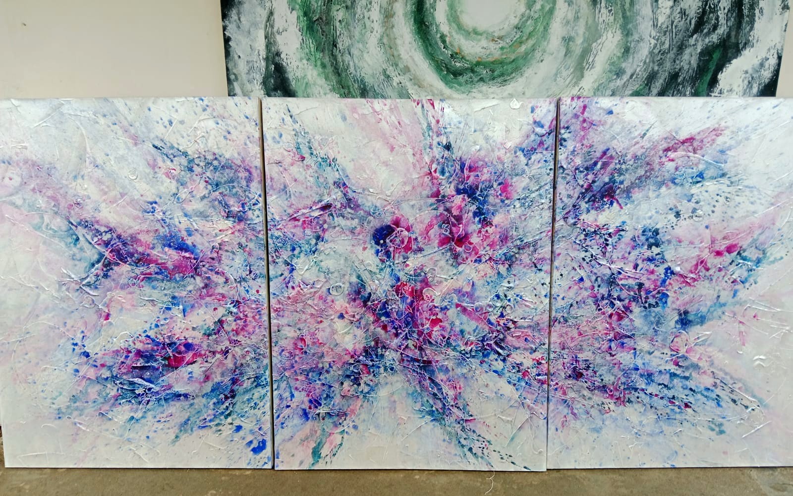 Transformation - Acrylic on canvas, triptych